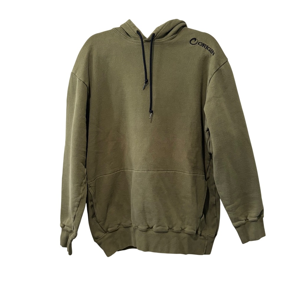 Origin 100 Kilo Hoodie Men XL Olive Green Heavyweight USA Pullover Grunge Skater